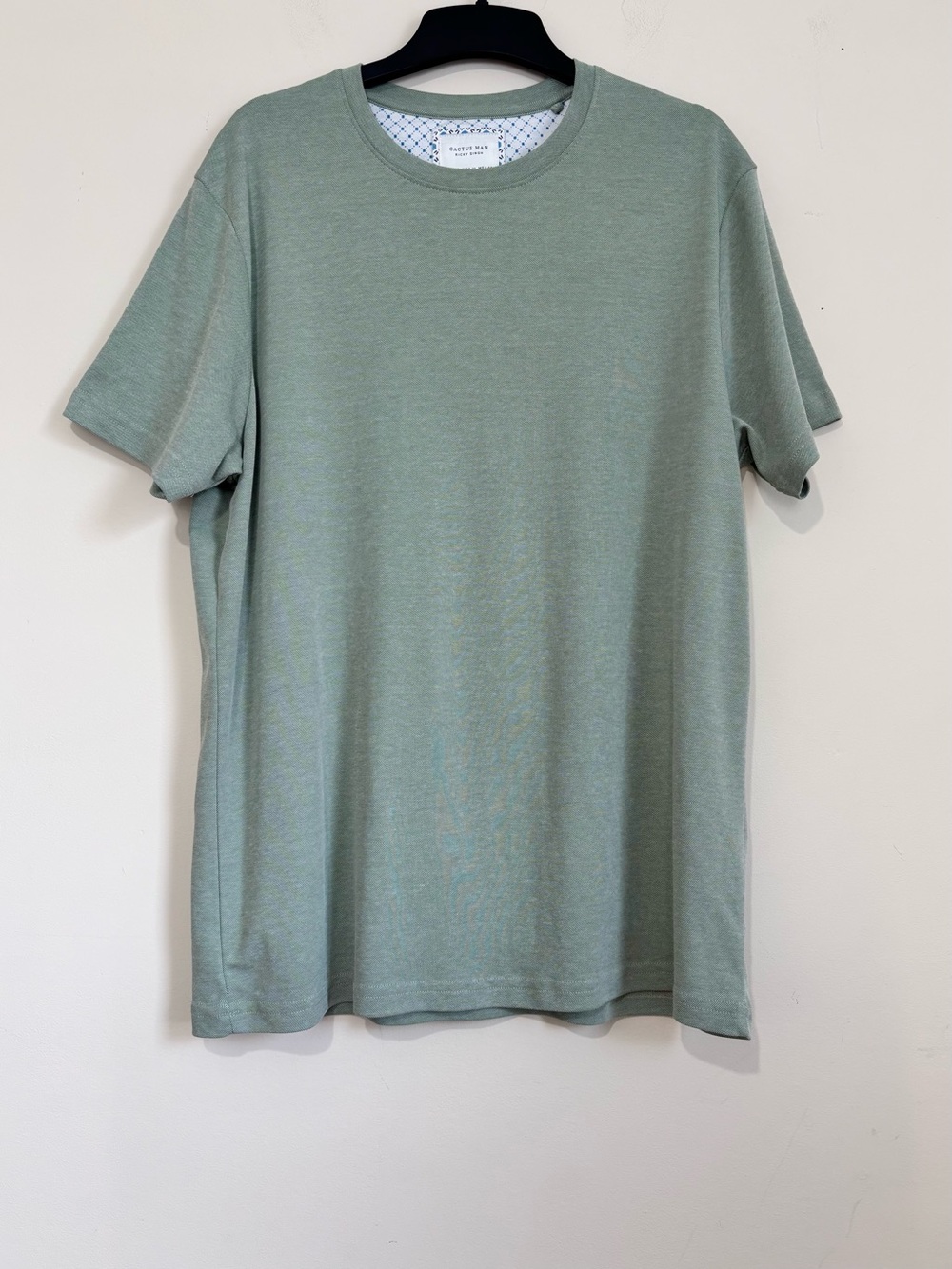 Cactus Man Ricky Singh Sage Green Crew Neck Short Sleeve Casual T-Shirt Mens XL
